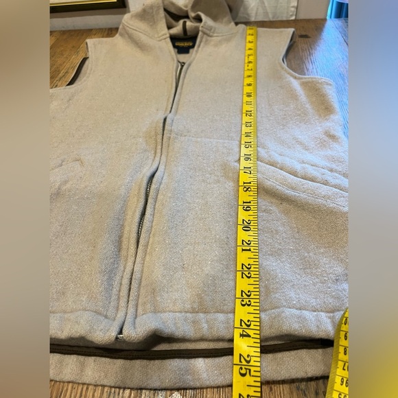 🤎WOOLRICH Sleeveless Wool Hoodie Zip Vest - Size M (estimated) - Picture 7 of 7